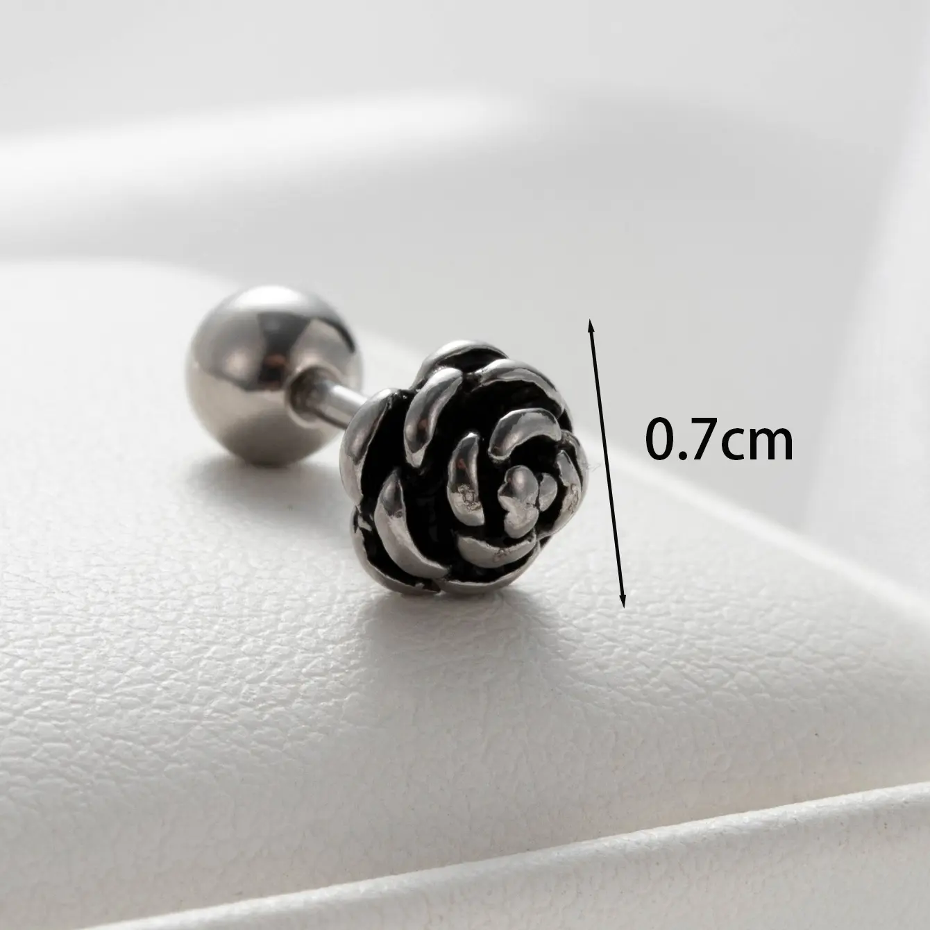 1 Piece Simple Series Classic Flower  Gold Color  Women's Stud Earrings h5 